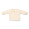 Beige gestreepte overslagt-shirt - T-shirt wrap long sleeve creme noos